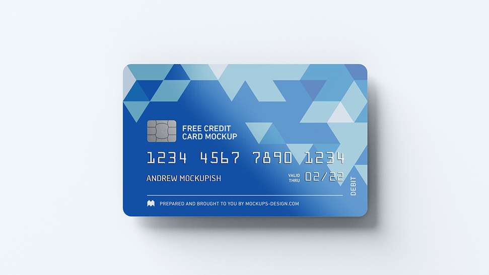 Мокап кредитной карты